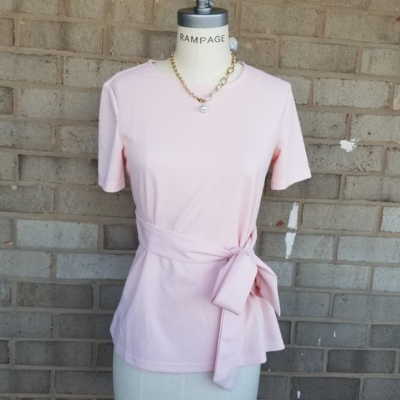 Barbiecore Women Sz Small Baby Pink blouse Delicate feminine Top - Picture 1 of 8